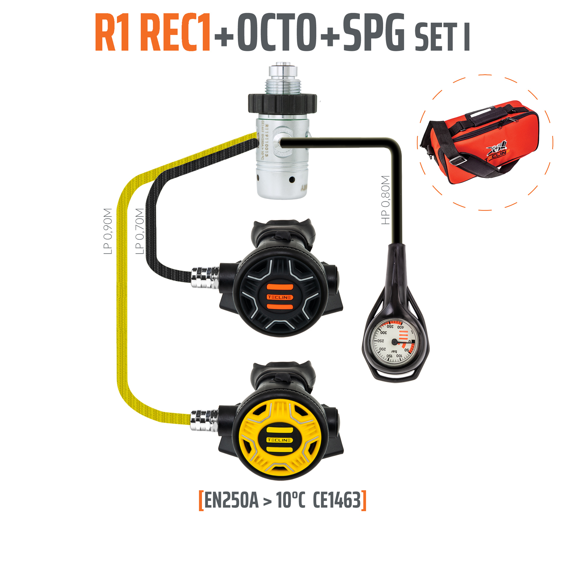 Tecline Regulator R1 REC1 set I with octo and SPG - EN250A > 10°C