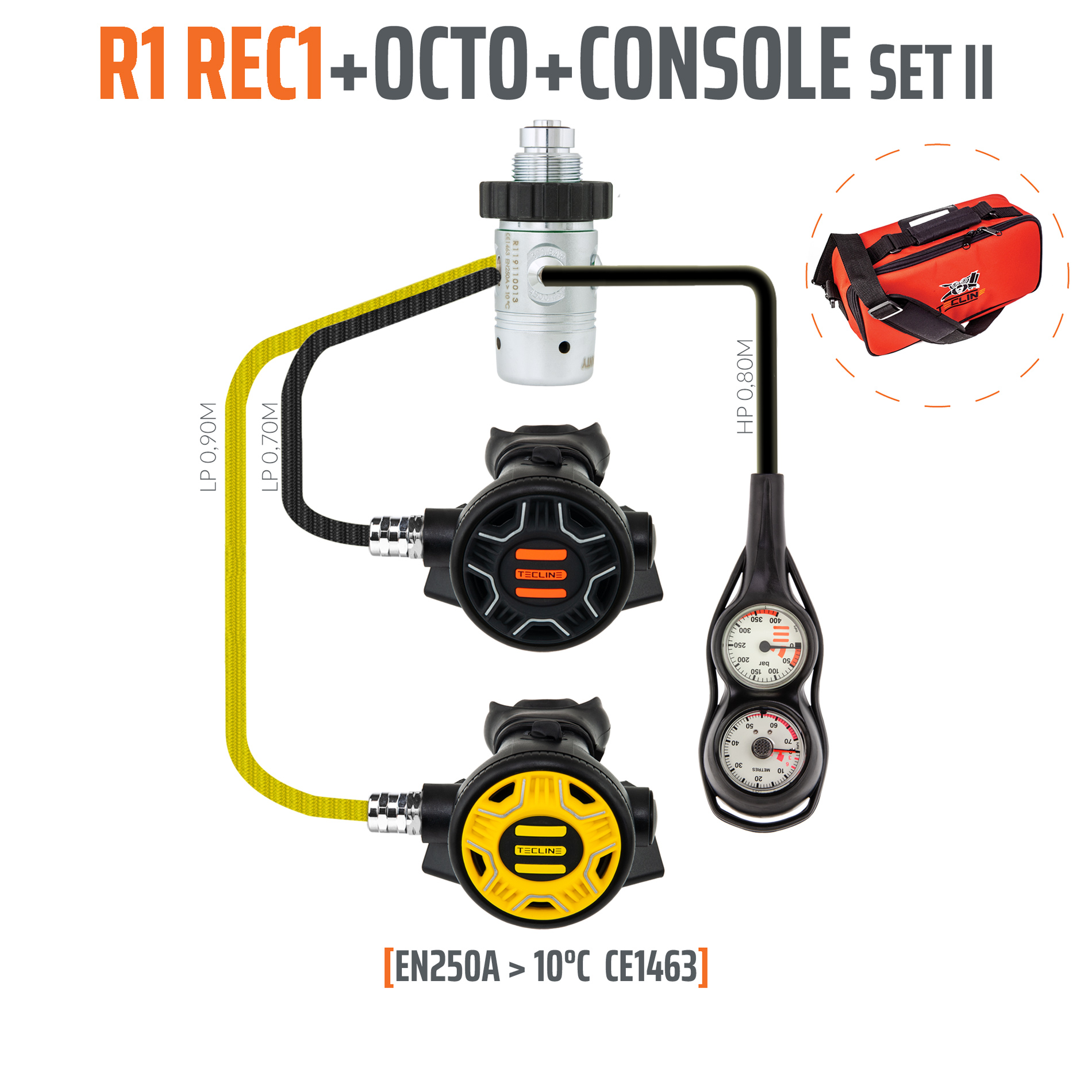 Tecline Regulator R1 REC1 set II with octo and 2 elements console – EN250A > 10°C