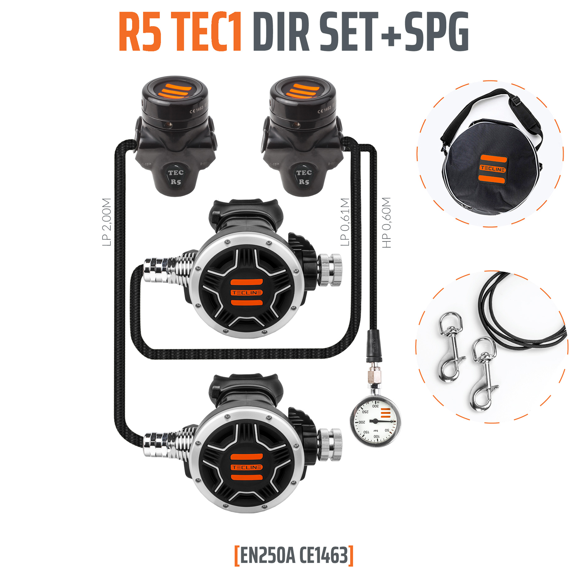 Tecline Regulator R5 TEC1 DIR Set + SPG - EN250A