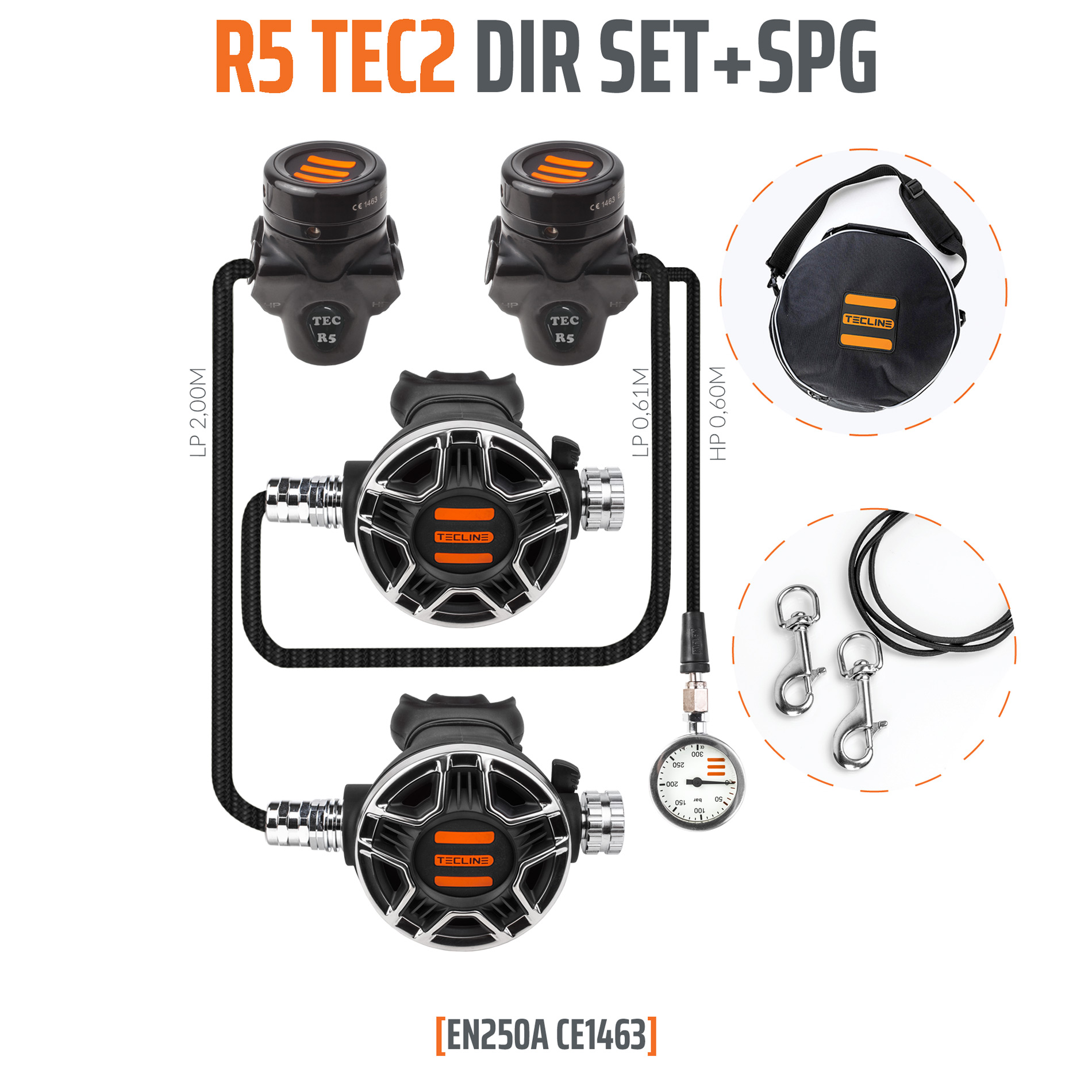 Tecline Regulator R5 TEC2 DIR Set with SPG – EN250A