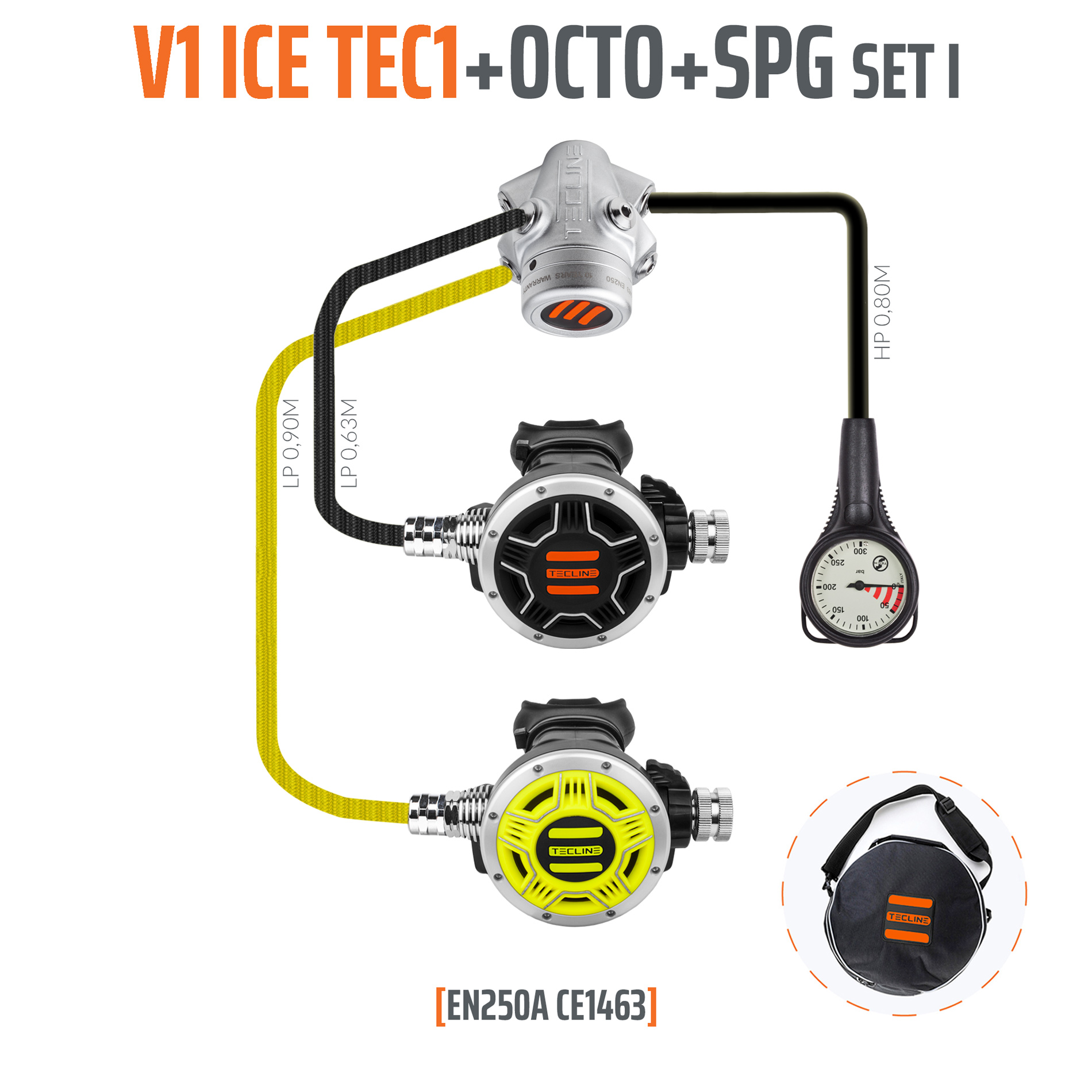 Tecline Regulator V1 ICE TEC1 set I with octo and SPG – EN250A